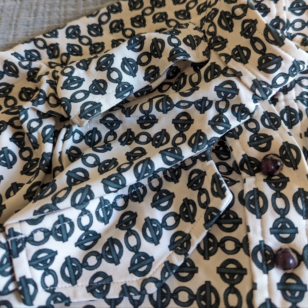 TORY BURCH Cream Green Printed Belted Midi Dress Womens Size Small - Picture 8 of 15